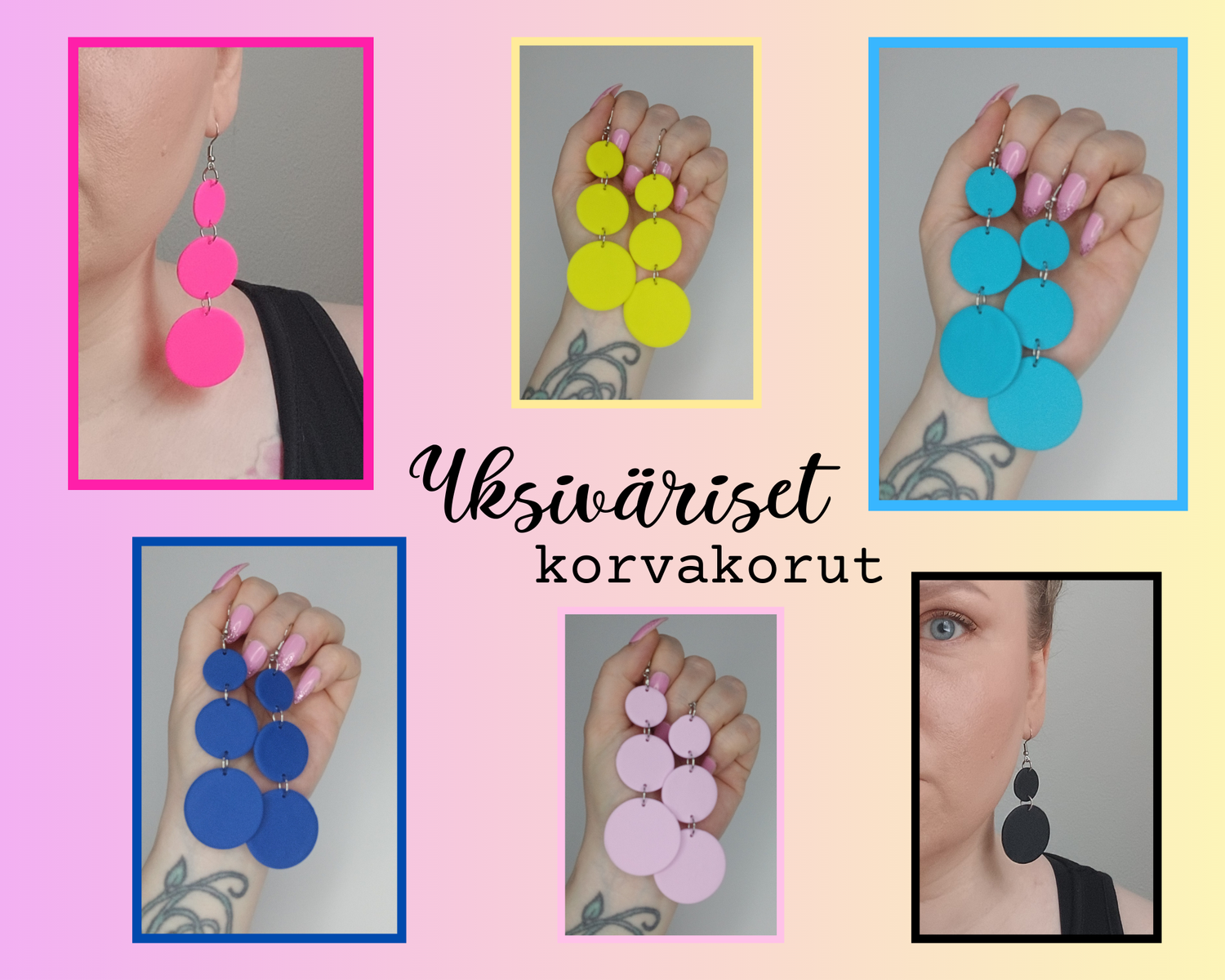 Yksiväriset korvakorut